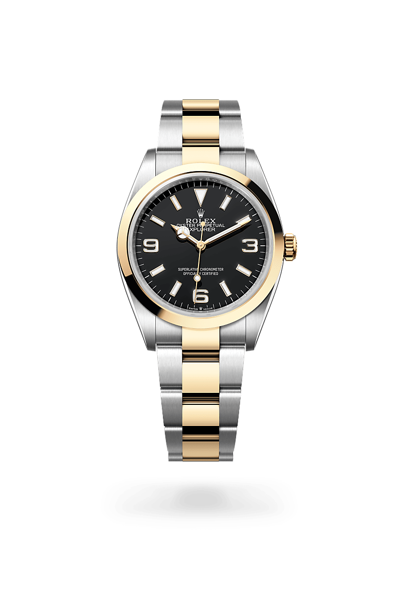 rolex Explorer in Yellow Rolesor - combination of Oystersteel and yellow gold,  - Blakeman's Fine Jewelry