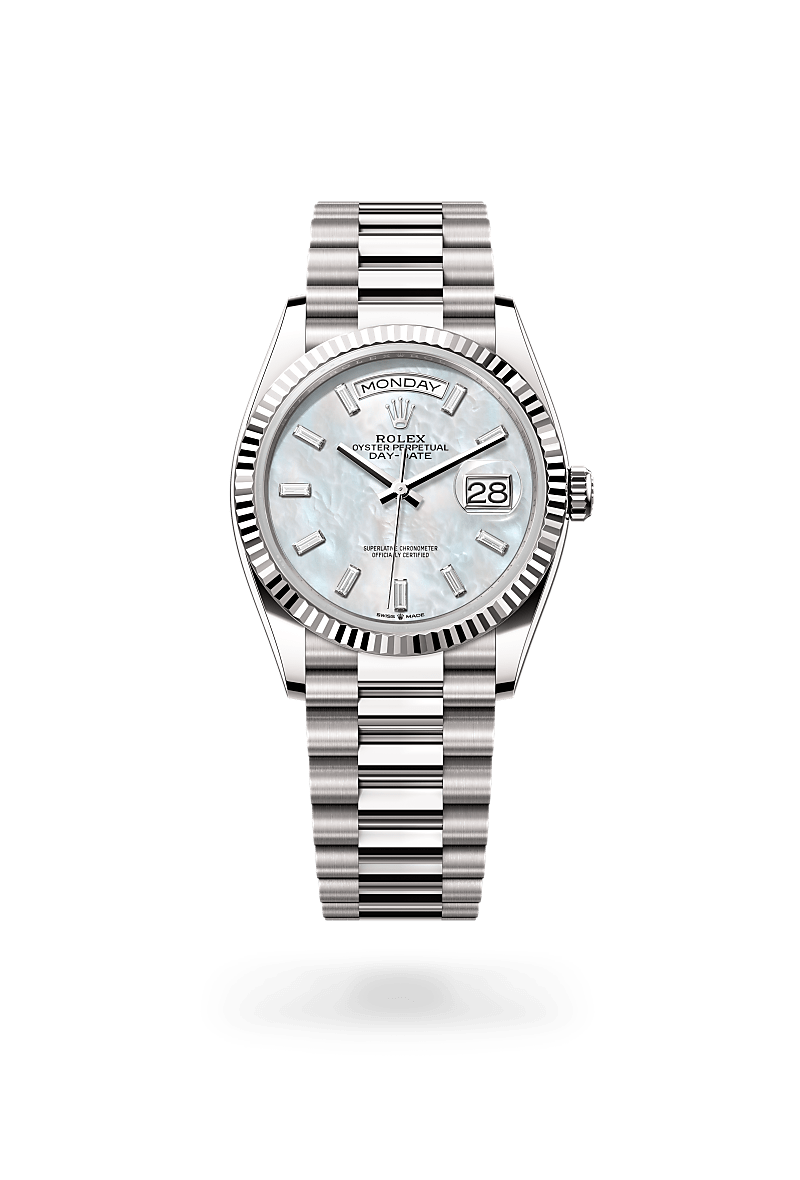 rolex Day-Date in 18 kt white gold,  - Blakeman's Fine Jewelry