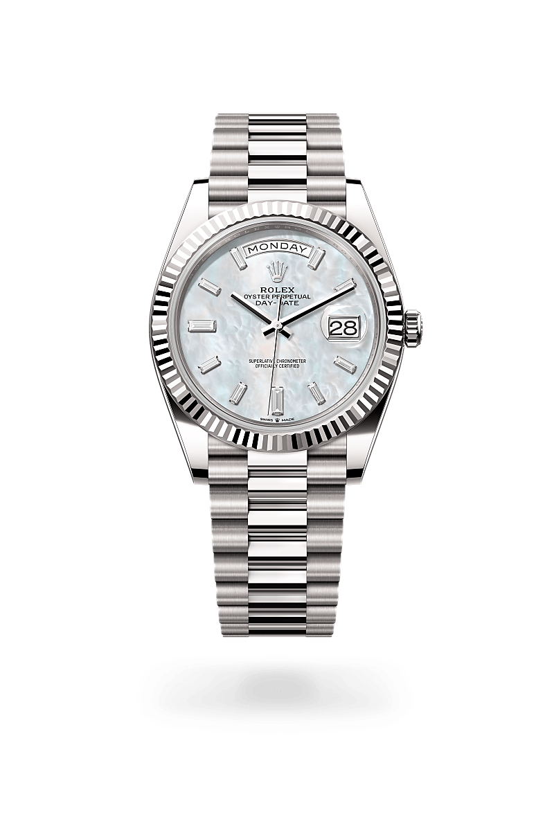 rolex Day-Date in 18 kt white gold,  - Blakeman's Fine Jewelry